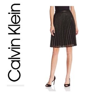 Calvin Klein Women’s Metallic Lace Skirt
